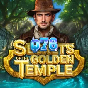 Cena de jogo do slot Secrets of the Golden Temple com elementos dourados e selva